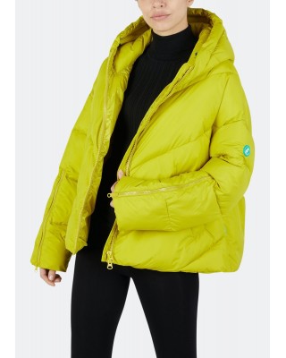 Quilted Jacket Save the Duck In lime color -  D30384W