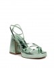 Green Women's Leather High Heel Sandals Windsor Smith - 0112000658 Green Women's Leather High Heel Sandals Windsor Smith - 0112000658