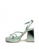 Green Women's Leather High Heel Sandals Windsor Smith - 0112000658 Green Women's Leather High Heel Sandals Windsor Smith - 0112000658