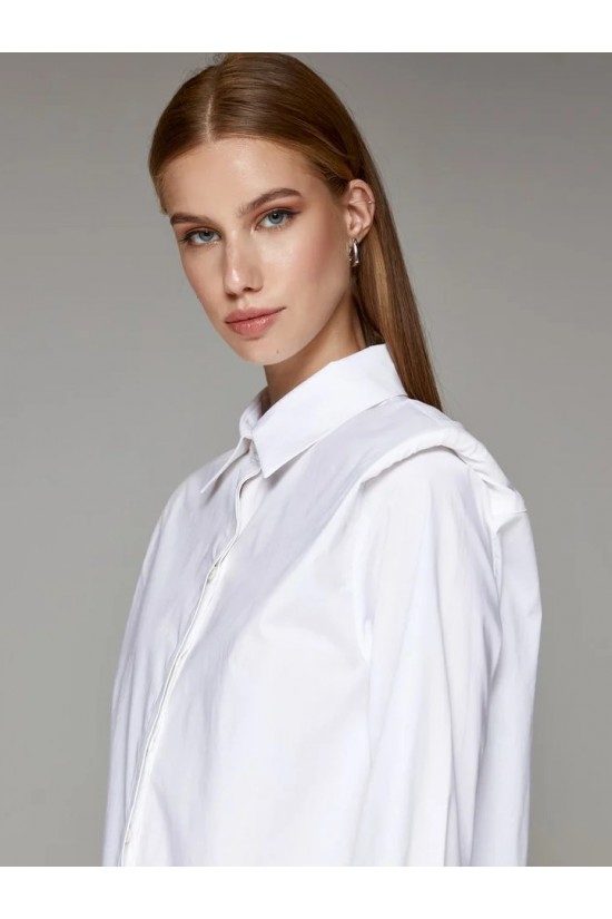 White Basic shirt with pads -W1-7004 White Basic shirt with pads -W1-7004