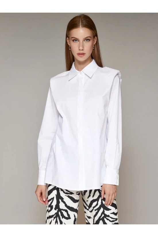 White Basic shirt with pads -W1-7004 White Basic shirt with pads -W1-7004