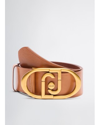 Γυναικεία καφέ δερμάτινη ζώνη με αγκράφα - Liu Jo AA5243P03098 Γυναικεία καφέ δερμάτινη ζώνη με αγκράφα - Liu Jo AA5243P03098