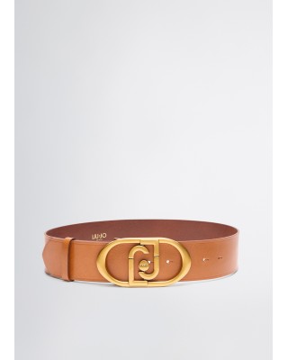 Γυναικεία καφέ δερμάτινη ζώνη με αγκράφα - Liu Jo AA5243P03098 Γυναικεία καφέ δερμάτινη ζώνη με αγκράφα - Liu Jo AA5243P03098