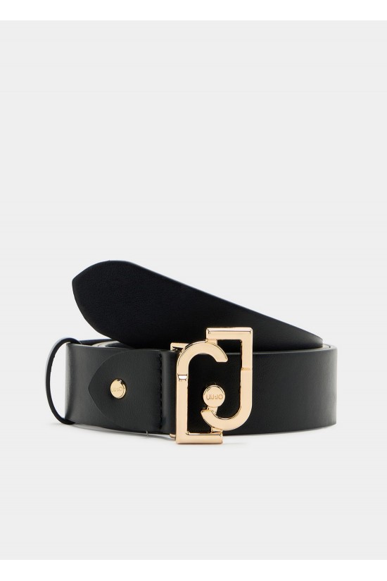 Γυναικεία μαύρη ζώνη με αγκράφα - Liu Jo AF5328E0077