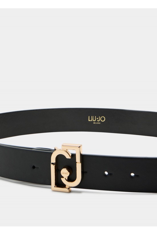 Γυναικεία μαύρη ζώνη με αγκράφα - Liu Jo AF5328E0077