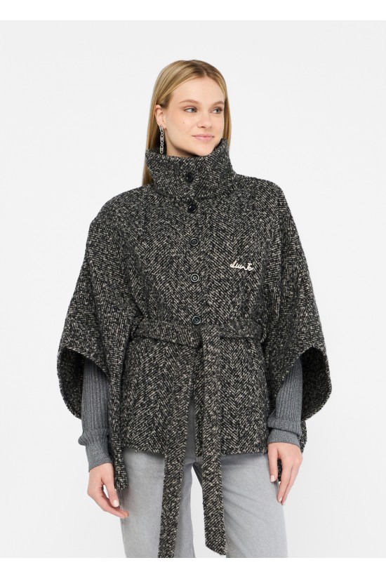 Γυναικείο poncho με ζώνη - Liu Jo 2F5025T0300