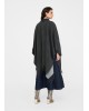 Γυναικείο γκρι poncho με λογότυπο και κρόσσια - Liu Jo 2F5034T0300