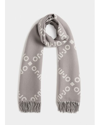 Γυναικείο γκρι φουλάρι με λογότυπο - Liu Jo 2F5039T0300 Γυναικείο γκρι φουλάρι με λογότυπο - Liu Jo 2F5039T0300