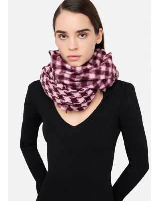 Γυναικείο κόκκινο κασκόλ vichy jacquard - Liu Jo 2F5041T0300 Γυναικείο κόκκινο κασκόλ vichy jacquard - Liu Jo 2F5041T0300