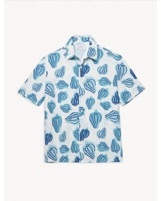 Κοντομάνικο πουκάμισο με print - Sea you soon Concha Celeste  Κοντομάνικο πουκάμισο με print - Sea you soon Concha Celeste