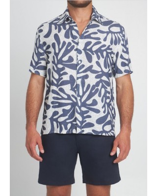 Κοντομάνικο πουκάμισο με print - Sea you soon Corallo  Κοντομάνικο πουκάμισο με print - Sea you soon Corallo