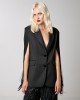 Women's black vest with fringes - Spell 34-1004 Women's black vest with fringes - Spell 34-1004