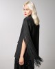 Women's black vest with fringes - Spell 34-1004 Women's black vest with fringes - Spell 34-1004
