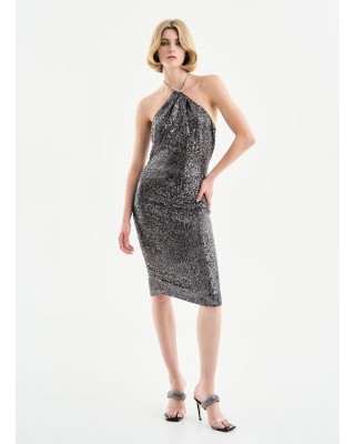 Γυναικείο midi φόρεμα με παγίετα - Access 34-3057