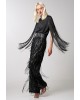 Women's black shirt with frills - Spell 34-7067 Women's black shirt with frills - Spell 34-7067