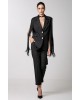 Women's black vest with fringes - Spell 34-1004 Women's black vest with fringes - Spell 34-1004