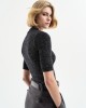 Knitted short-sleeved lurex blouse - Eight 34-8071