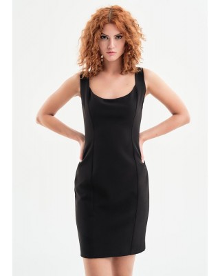 Γυναικείο φόρεμα pencil με άνοιγμα στη πλάτη - Access 34-3063