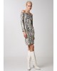 Γυναικείο ελαστικό pencil φόρεμα λεοπάρ -Access 34-3095