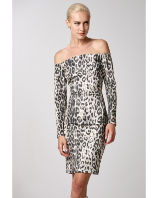 Γυναικείο ελαστικό pencil φόρεμα λεοπάρ -Access 34-3095 Γυναικείο ελαστικό pencil φόρεμα λεοπάρ -Access 34-3095