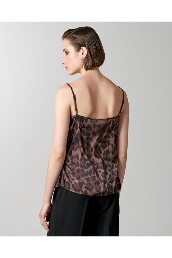 Leopard drape top -  Access 34-2128