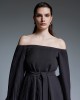 Γυναικεία μαύρη πλισέ μπλούζα off-shoulder - Access 44-2131 Γυναικεία μαύρη πλισέ μπλούζα off-shoulder - Access 44-2131