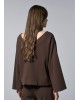 Γυναικεία καφέ μπλούζα με ανοίγματα - Access 54-2230