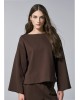 Γυναικεία καφέ μπλούζα με ανοίγματα - Access 54-2230