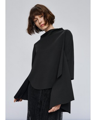Γυναικεία μαύρη ασύμμετρη μπλούζα - Eight 54-2147 Γυναικεία μαύρη ασύμμετρη μπλούζα - Eight 54-2147