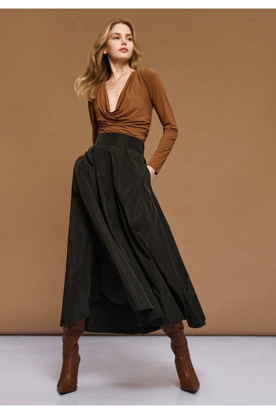 Γυναικεία μαύρη φούστα ταφτάς κλός - Access 54-6057 Γυναικεία μαύρη φούστα ταφτάς κλός - Access 54-6057