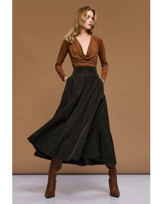 Γυναικεία μαύρη φούστα ταφτάς κλός - Access 54-6057 Γυναικεία μαύρη φούστα ταφτάς κλός - Access 54-6057