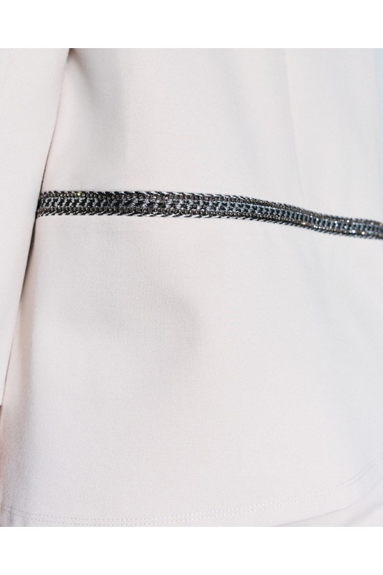 Γυναικεία μπεζ μπλούζα με χαμόγελο λαιμόκοψη - Access 54-2155