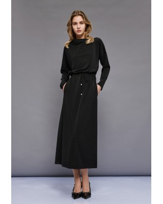 Γυναικείο μαύρο μακρύ φόρεμα - Eight 54-3315 Γυναικείο μαύρο μακρύ φόρεμα - Eight 54-3315