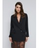 Γυναικείο μαύρο oversized σακάκι - Eight 54-1098 Γυναικείο μαύρο oversized σακάκι - Eight 54-1098