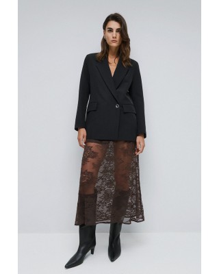 Γυναικείο μαύρο oversized σακάκι - Eight 54-1098 Γυναικείο μαύρο oversized σακάκι - Eight 54-1098