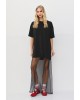 Γυναικεία μαύρη oversized μπλούζα με στρας - Access 64-2156 Γυναικεία μαύρη oversized μπλούζα με στρας - Access 64-2156