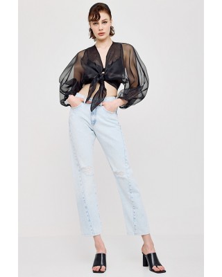 Γυναικεία δετή μπλούζα οργάντζα - Spell 43-2175 Γυναικεία δετή μπλούζα οργάντζα - Spell 43-2175