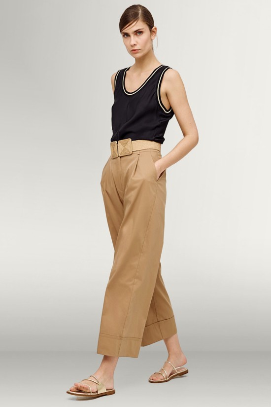 Γυναικείο παντελόνι κοντό με πιέτες - Eight 43-5093