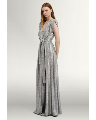 Γυναικείο μάξι φόρεμα μεταλλιζέ - Access 43-3376