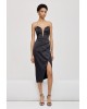 Γυναικείο μαύρο στράπλες φόρεμα - Spell 43-3318