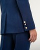 Γυναικείο μπλε σταυρωτό σακάκι με κουμπιά - Access 43-1084