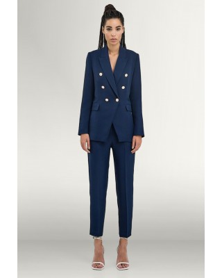 Γυναικείο μπλε ψηλόμεσο παντελόνι - Access 43-5178