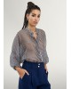 Women's Striped shirt with puffed sleeves - Access 43-7034