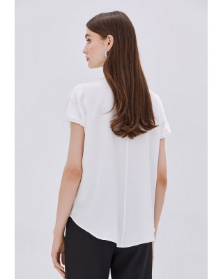 Γυναικεία σατέν μπλούζα με ριπ λεπτομέρεια - Access 53-2035