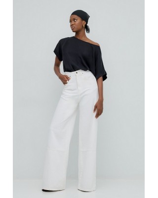 Γυναικεία σατέν oversized μπλούζα - Access 53-2051