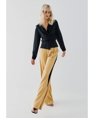 Γυναικεία μαύρη κρουαζέ μπλούζα - Access 53-2031