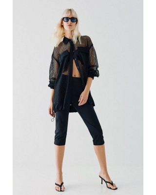 Γυναικείο μαύρο κάπρι παντελόνι - Spell 53-5120