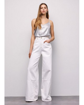 Γυναικεία ασημί μεταλλιζέ μπλούζα - Access 53-2229