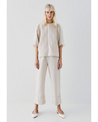 Γυναικεία μπλούζα με συνδυασμό υφασμάτων - Access 53-2163