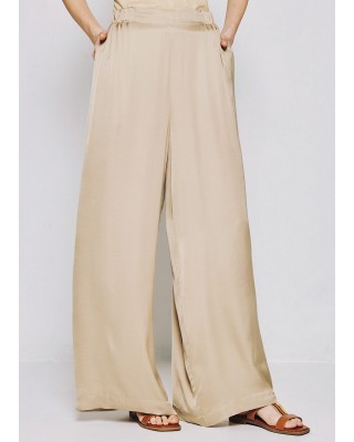 Γυναικεία σατέν παντελόνα με λάστιχο - Access 53-5144